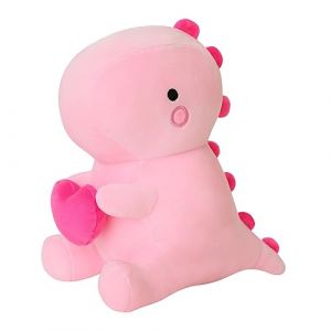SQEQE Dinosaur Stuffed Animal, Loving Soft Dino Plush Toys with Holding Heart for Valentine Day, Sweet Romantic Anniversary Birthday Gift for Her Girls Boys Girlfriend Pink 30CM (Toy Plush Store, neuf)