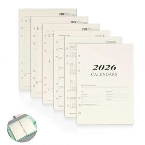 Recharge pour Agenda Journalier 2026,176 Feuilles A5 Refill Papier Ligne Agenda Journalier Daily Planner Refills Recharge Organiseur Semainier Planning pour Cahier,Journal Intime,Vroquis,Peinture (xxiang shop, neuf)