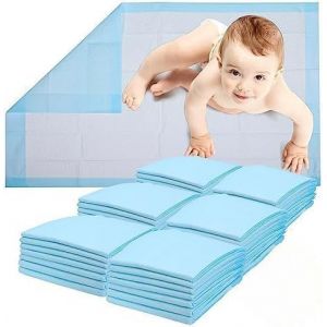 Healqu Matelas à Langer Bébé - Pack de 50, 43x 60 cm -Alèse Jetable - Ultra Doux, Absorbants et Imperméables - pour Table à Langer et Lit Bébé - Changez Les Couches sans Salir Les Surfaces (MaxMed EU, neuf)