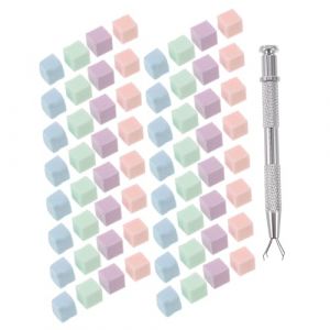 Happyyami ensemble d'outils de manucure ongle éponge outils de manucure éponge tampon à ongles porte-ongles pour peindre les ongles palette d'ongles en gel Nail Sponge plastique (Liunmiao, neuf)