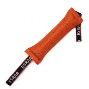 ESRAA Boudin &agrave; Mordre pour Chien, Boudin de Rappel 30 cm en Tuyau Incendie, Jouet de Traction pour Dressage et Sport Canin, 2 Anses, Ext&eacute;rieur/Int&eacute;rieur, Orange (ESRAA France, neuf)