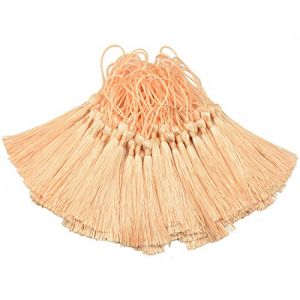 100pcs 13cm/5 Pouces Glands Soyeux pour Bijoux Boucle D'oreille (Beige Rouge) (AokbeanEU, neuf)