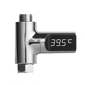 Bmocoen Affichage LED Thermomètre de douche, débit d', thermomètre de douche auto-générateur pour soins de (wangjiangk, neuf)