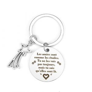 Cadeau Meilleure Amie Noel Femme Cadeau Amie Femme Porte Clef Amie cadeau Pour Sa Meilleure Amie Cadeaux Merci Porte Cl&eacute;s Pour Une amie Cadeaux Meilleure amie (qingjiakeji-EU, neuf)