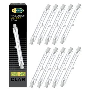 CLAR - Ampoule Halogene R7S 78mm, Ampoules Halogènes, Ampoule R7S, Lampadaire Halogene, Lampe Halogene, Lampadaire Halogène, Ampoule Halogene 80W (Pack 10) (CLAR ILUMINACIÓN, neuf)