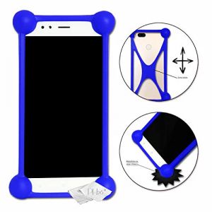PH26 Coque Bumper Antichoc pour SanHii Smartphone 5,0 Pouces Super Silicon Bumper de qualit&eacute; pour SanHii Smartphone 5,0 Pouces - Bleu (PHONE18 expedition tr&egrave;s rapide en SUIVI POSTAL, neuf)