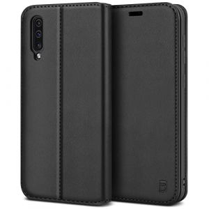 BEZ® Coque pour Samsung A50, Coque pour Samsung A30s,Etui Housse pour Samsung Galaxy A50/ A30s en Cuir Premium Flip Case Portefeuille, à Rabat avec Porte-Cartes de Crédit, Fermeture Magnétique, Noir (TheBlingZ., neuf)