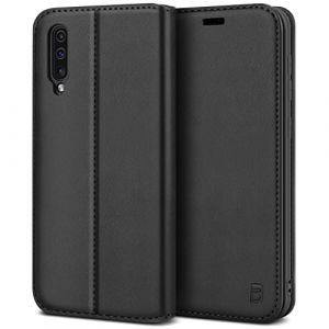 BEZ® Coque Samsung A50, Coque Samsung A30s,Etui Housse pour Samsung Galaxy A50/ A30s en Cuir Premium Flip Case Portefeuille, à Rabat avec Porte-Cartes de Crédit, Fermeture Magnétique, Noir (TheBlingZ., neuf)