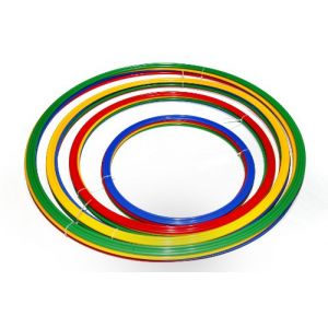 Boje Sport Lot de 16 cerceaux de Gymnastique Plats/cerceaux de Coordination Plats, 4 Dimensions à 4 pièces et 4 Coloris - 4X R40 4X R50 4X R60 4X R70 ybrg (JBCDIFFUSION, neuf)
