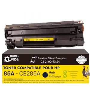 FranceToner - 85A - Toner Laser Compatible avec HP 85a CE285A Noir - Encre pourr HP 1102 LaserJet p1102w, m1132 mfpM1132, M1132MFP, M1212NF, M1217NFW, P1102, Pro M1130 (FranceToner, neuf)