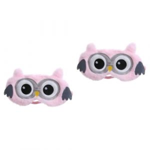 Beavorty 2 Pcs Masque Pour Les Yeux En Peluche Adorable Cache-Yeux En Tissu Cache-Yeux Pour Masque Pour Les Yeux Thème Hibou Bandeau Adorable Cache-Yeux Dessin Animé Masque (T Innovation·HX, neuf)
