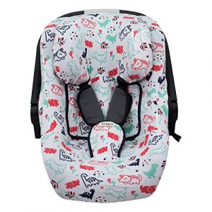 JYOKO KIDS Housse pour siège auto groupe 0 en coton compatible avec Concord Neo et Jane Koos (Dino Party) (JYOKO, neuf)