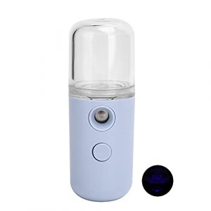 Face Mini Pulvérisateur pour le Visage, Mini Flacon Pulvérisateur Nano Pulvérisateur Portatif pour le Visage, Rechargeable, Hydratant, Humidificateur pour le Visage (violet clair) (Guariwen, neuf)