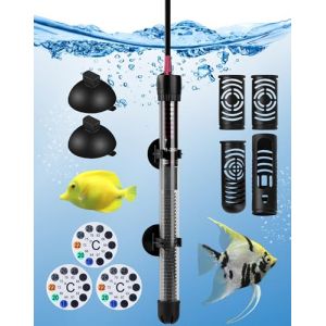 Chauffage d'Aquarium 300W Chauffage Aquarium 375L Résistance Aquarium avec Thermostat 20-34℃ Température Réglable Chauffe-Aquarium avec Ventouse Chauffage pour Aquarium de Poissons et de Tortues (LuneKuck, neuf)