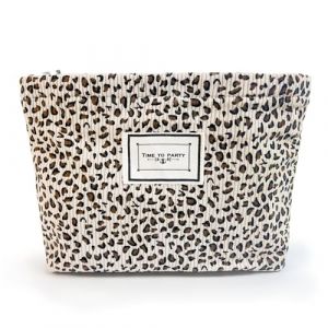 1 pièce Blanche Leopard Femme，Pochette Maquillage Femme，Trousse Leopard，Trousse de Toilette Leopard，Trousse de Toilette Femme，Trousse Maquillage Femme，Trousse de Toilette Fille，Trousse de Maquillage (Pleasant  Decoration Store, neuf)