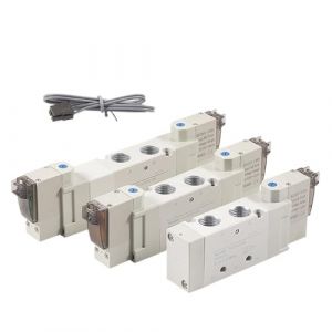 CWHHTVBI Électrovanne pneumatique à Deux Positions et Cinq Voies, vanne de Commande 24V 5V210-08/5V220-08/4V230C-08 220V(DC24V,5V210-08A-050) (wenjie jiewendianzishangwu, neuf)