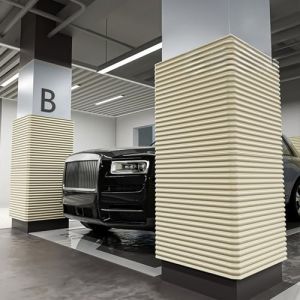 Anti-Collision Protection Mur Garage Pour Voiture, Mousse Protection Garage Autocollante, Protection Portiere Voiture, Protection Murale pour Garage 1cm &Eacute;paisse, Mousse Antichoc(Blanc,500 cm x 20 cm) (APMOE Official, neuf)