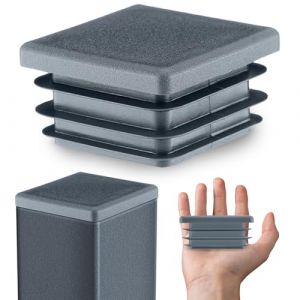 EMFA Bouchon Tube Carré 70x70 mm Anthracite – Embout à Lamelles en Plastique – Capuchon 7x7 cm – Lot de 10 (EMFA GmbH, neuf)