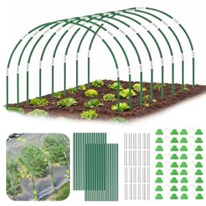 Kuvarix Arceau pour Serre Tunnel, 30Arceaux de Serre en Fibre de Verre avec 18 Clips, Arceaux Flexibles et Antirouille pour Potager, Couverture de Plantes, Serre de Jardin & Mini Serre (Ladenash O&Uuml;, neuf)