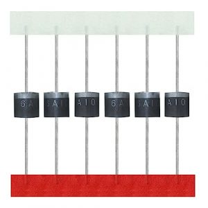 AUKENIEN 6A10 Diode de Redressement 6A 1000V Axiales R-6 6 Ampère 1000 Volt Diodes Redresseur Electronique Silicium (Lot de 20 Pièces) (AUKENIEN Official EU, neuf)