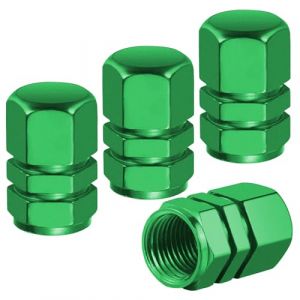 Flaconi 4PCS Bouchon Valve Pneu Voiture,Bouchon Pneu Voiture,Bouchon de Valve Voiture,Bouchon Valve Pneu,Valve Pneu Voiture,Bouchon de Valve,Convient à la Plupart des Voitures (Vert) (shenhua auto, neuf)