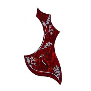 Toyvian Plaque &agrave; Gratter Autocollante Protection Pour Guitare Acoustique Motif Fleur Et Oiseau Aile Oiseau Facile &agrave; Installer D&eacute;corative (GentleFang, neuf)
