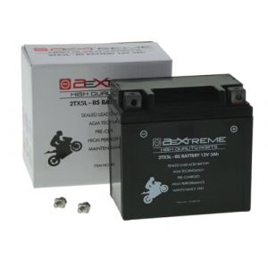 2EXTREME 12V 5Ah 2TX5L-BS Batterie moto, sans entretien scellée et préchargée compatible avec 504012003, YTX5L-BS, GTX5L-BS Scooter Quad Cyclomoteur (ROLLER com, neuf)
