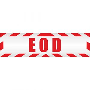 INDIGOS UG - Panneau magn&eacute;tique EOD Explosive Ordonance Device Bombe Abrasifer Service de Munitions avec cadre 30 x 8 cm &ndash; Film magn&eacute;tique pour voiture/camion/chantier (INDIGOS UG (haftungsbeschr&auml;nkt), neuf)