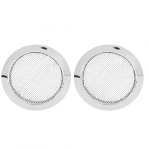 2Pcs &Eacute;cran de Trou Sonore, &Eacute;cran de Guitare &agrave; R&eacute;sonateur Couvercle de Rosace M&eacute;tal Bo&icirc;te &agrave; Cigares Couvercle de Son de Guitare Couverture de Rosace pour R&eacute;sonateurs de Guitare (Argent) (YuchooesEU, neuf)