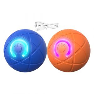 Balle Magique Pour Chien, 2PCS Smart Ball Interactive Dog Toy, Balle Vibrante Pour Chien, Balle Chien Qui Bouge Toute Seule, Jouet Interactif Chat, Jouets Chats Chiens, Balle Automatique Lumineuse (hidewink, neuf)