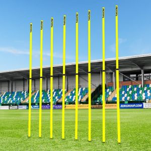 FORZA Piquets de Slalom Ajustables | Pack de 8 Poteaux Réglables pour l’Entraînement de Vitesse et d’Agilité | Football, Rugby et Autres Sports | Plusieurs Couleurs (sans Bases, Jaune) (Net World France, neuf)