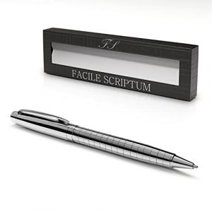 FACILE SCRIPTUM - Ice Silver - Stylo à bille rotatif - En métal - De qualité supérieure - Idéal comme idée cadeau - Argent mat (Facile Scriptum, neuf)