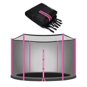 ULTRAPOWER SPORTS Filet de sécurité Rechange pour Trampoline 244cm 305cm 366cm 397cm 427cm - Rose 305cm 8 Barres (XinQi_01, neuf)