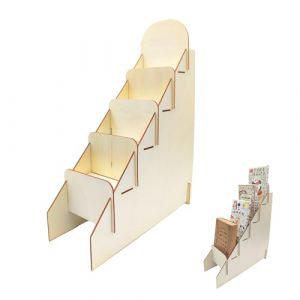 LONGHAO Pr&eacute;sentoir en bois &agrave; 4 &eacute;tages pour cartes de v&oelig;ux - Pr&eacute;sentoir &agrave; bijoux - Pour cartes postales - Autocollants, cartes cadeaux de vacances (#3) (Anpaeony, neuf)