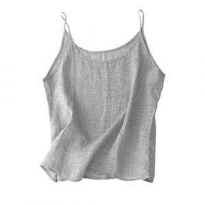 Top Hauts L&acirc;che Respirant-Tunique Femme Coton Lin T-Shirt Retro Tee Shirt Femme Grande Taille Chemise &Eacute;t&eacute; Printemps Gilet Fines Bretelles Debardeur D&eacute;contract&eacute;s Corset Leger Haut Ample Tops (Binai maoyi, neuf)