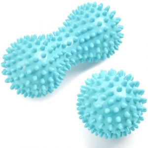 URAQT Set unique de 2 balles de massage diff&eacute;rentes,Massage de Trigger Point, Boule Myofasicale, Boule d'exercice,Balle de Massage Pour Masser les Pieds,dos,&eacute;paules,Bras (withchance, neuf)
