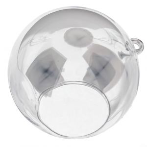 Vase boule en verre borosilicate transparent &agrave; suspendre avec ouverture ouverte pour plantes succulentes, terrarium, d&eacute;coration d'int&eacute;rieur et de jardin (12 cm) (Yuandakai, neuf)