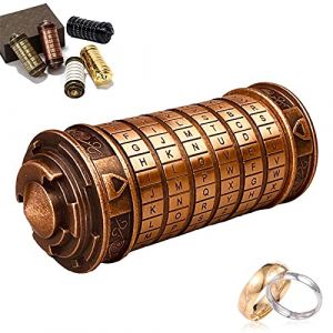 Da Vinci Code Mini Cryptex idee Cadeau St Saint Valentin Homme Femme Maman Original avec Deux Anneaux Saint Valentin Jeux Cool idee Rigolo Secret Cadeau Noel Couple Copine Maman Papa (NEWUPZSI Official-FR, neuf)