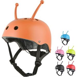 Casque Vélo Enfant Filles Garçons 3-8 Ans,Casque Enfant Vélo CE en Certification Réglable,Casque Enfant Velo pour Cyclisme Roller Skateboard Scooter (Orange) (Meioutong EU, neuf)