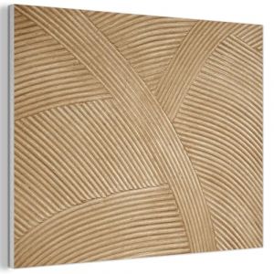 MuchoWow© Panneau Acoustique 80x60 cm decoratif Mural Acoustic Panels Feutre Murale Plaque isolante anti bruit Mur Panneaux Structure - Nature - Art - Rotin (MuchoWow GmbH, neuf)