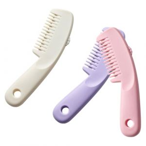 DECORNIJIA Peigne de Coupe de Cheveux 3 Pi&egrave;ces Multifonction pour Coiffage Pr&eacute;cis Peigne &agrave; Effiler et Lisseur Couleurs Violet Rose et Blanc L&eacute;ger et Portable Soin Capillaire &agrave; Domicile (ZhiLight, neuf)