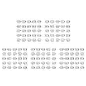 CENMEN Paquet de 125-15Ml en Aluminium Grand Format Bougie de Maquillage Pots Capacité Vide Gros Cosmétique/Bougie/Pots à Épices/Produit pour les Cheveux/Pot de Conserve Sucré (OumengE, neuf)