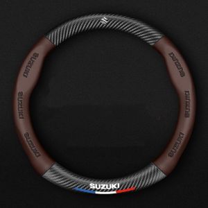 BAONITOU Couvre Volant Voiture pour Suzuki Swift 2012-2022 2023 2024, Antid&eacute;rapant Couvre Protection Volant Voiture Housse Voiture Accessoires Interieur,Brown (DATONGSHIYUNGANGQULILIBAIHUODIANGETIGONGSHANGHU, neuf)