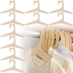 FGen 10PCS Cintre pour b&eacute;b&eacute;, Cintre b&eacute;b&eacute; bois, Cintre en Bois Enfants, B&eacute;b&eacute; Scintre Antid&eacute;rapant, pour V&ecirc;tements Enfants et B&eacute;b&eacute;s, Les Poup&eacute;e, V&ecirc;tements, Pantalons, jouets (HUIDEEGTR LTD, neuf)