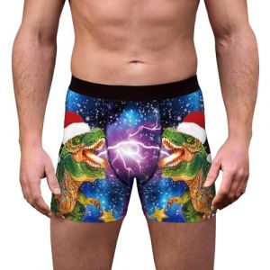 NaLatia Calecon Personnalise Homme, Homme Calecon No&euml;l, Sport Boxer Homme Coton Pas Cher Rigolo Noel Calecon Microfibre Shorty Transparent sous-V&ecirc;tements, Cale&ccedil;on de nouveaut&eacute; Personnalis&eacute; (GUnakd, neuf)