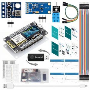 Station m&eacute;t&eacute;o Weather instrument Kit nodemcu esp8266 int&eacute;gr&eacute; 0.96 '' OLED Board DHT - 11 temp&eacute;rature humidit&eacute; BMP - 180 ATM bh1750 capteur de lumi&egrave;re arduino IOT starter (widelandEU, neuf)