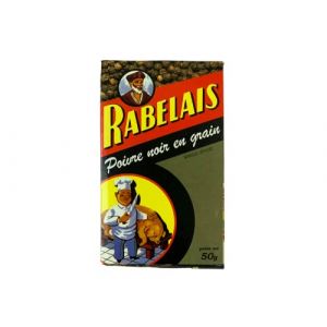 Poivre noir en grains Rabelais, bo&icirc;te de 50grs (ETS SABOURAUD, neuf)