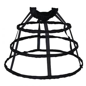 SSDH 3 cerceaux Agitation Victorienne Agitation Cage Jupon sous-Jupe Cosplay Sacoche Crinoline pour Femmes f&ecirc;te Mariage Jupe (Noir) (Sanduohua, neuf)