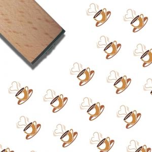 craspire Mini Tampon en Bois et Caoutchouc 3/5 Pouce Motif C&oelig;ur Caf&eacute; Petits Tampons en Bois Vintage R&eacute;utilisables pour Bricolage Artisanat Carte Scrapbooking Journal Albums Fabrication de Cartes (CRASPIRE FR, neuf)
