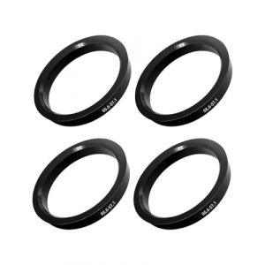 HUVZOR 4Pcs Bagues De Centrage 66,6 &Agrave; 57,1, Bague De Centrage Jante en Plastique Noir, Anneaux De Centrage Universels, Compatibles compatible VW, compatible Mercedes, R&eacute;duction des Vibrations (Volumetech OU, neuf)